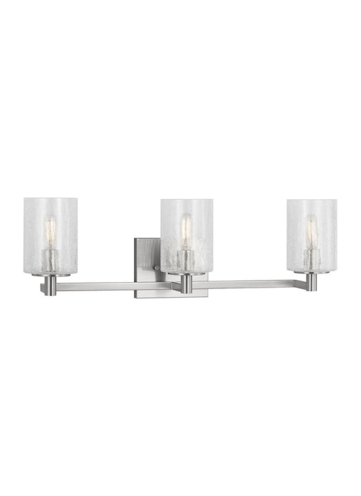 Generation Lighting GLV1033BS Three Light Wall / Bath, Brushed Steel