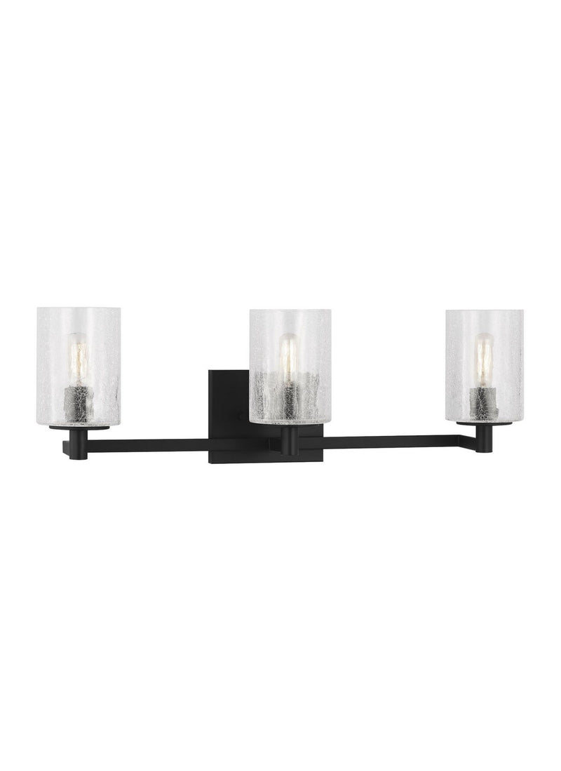 Generation Lighting GLV1033MBK Three Light Wall / Bath, Midnight Black