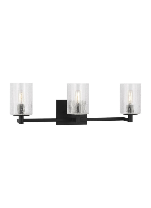 Generation Lighting GLV1033MBK Three Light Wall / Bath, Midnight Black