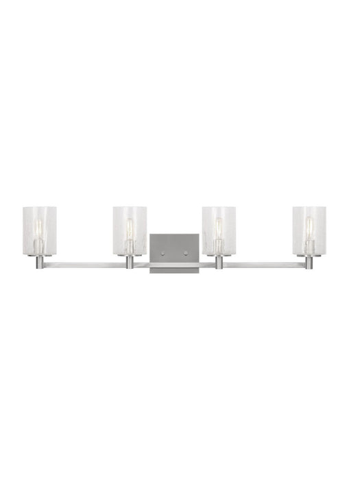 Generation Lighting GLV1034BS Four Light Wall / Bath, Brushed Steel