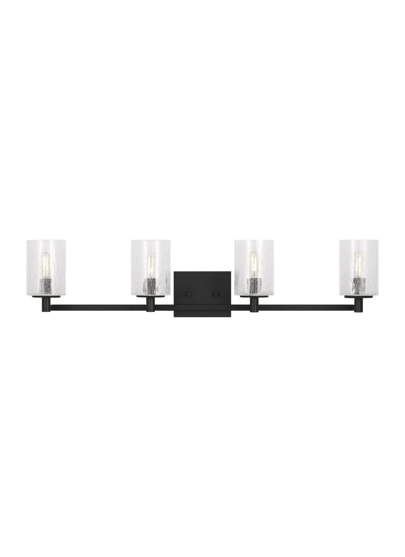 Generation Lighting GLV1034MBK Four Light Wall / Bath, Midnight Black