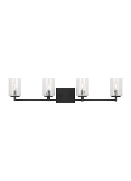 Generation Lighting GLV1034MBK Four Light Wall / Bath, Midnight Black