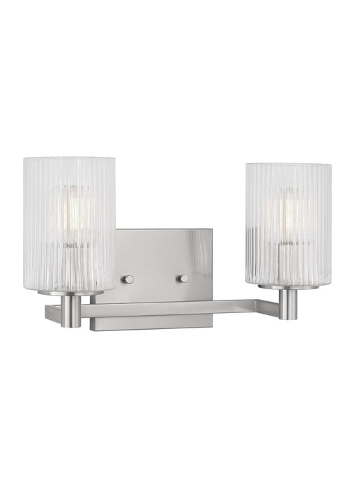 Generation Lighting GLV1042BS Two Light Wall / Bath, Brushed Steel