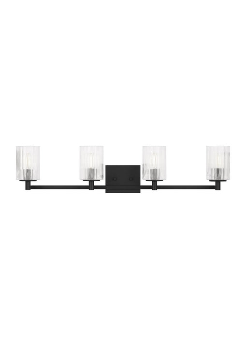 Generation Lighting GLV1044MBK Four Light Wall / Bath, Midnight Black