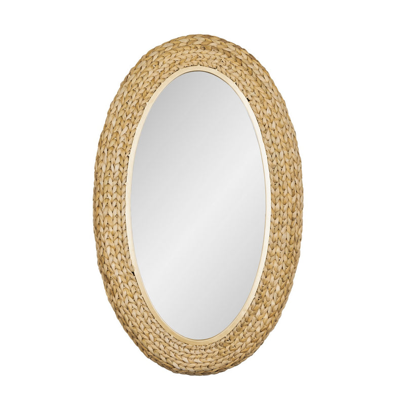 Varaluz 457MI24FGN Mirror, French Gold/Natural Seagrass