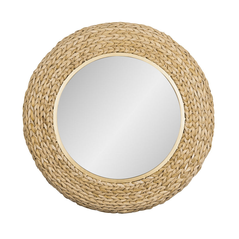 Varaluz 457MI30FGN Mirror, French Gold/Natural Seagrass