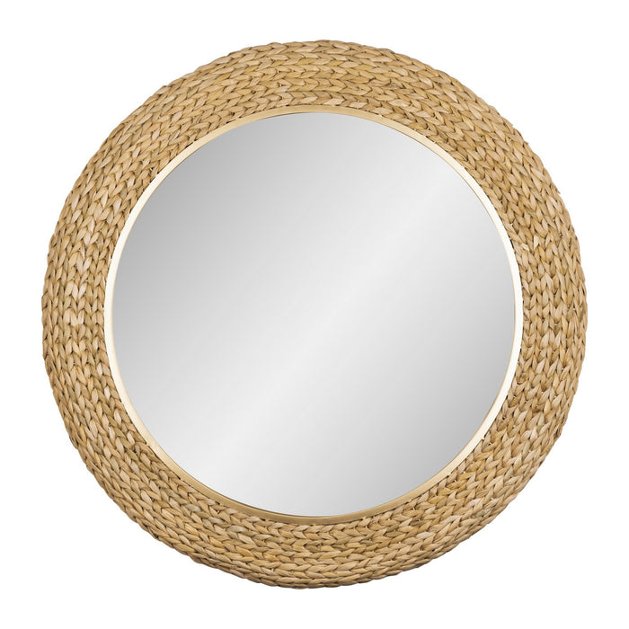 Varaluz 457MI40FGN Mirror, French Gold/Natural Seagrass