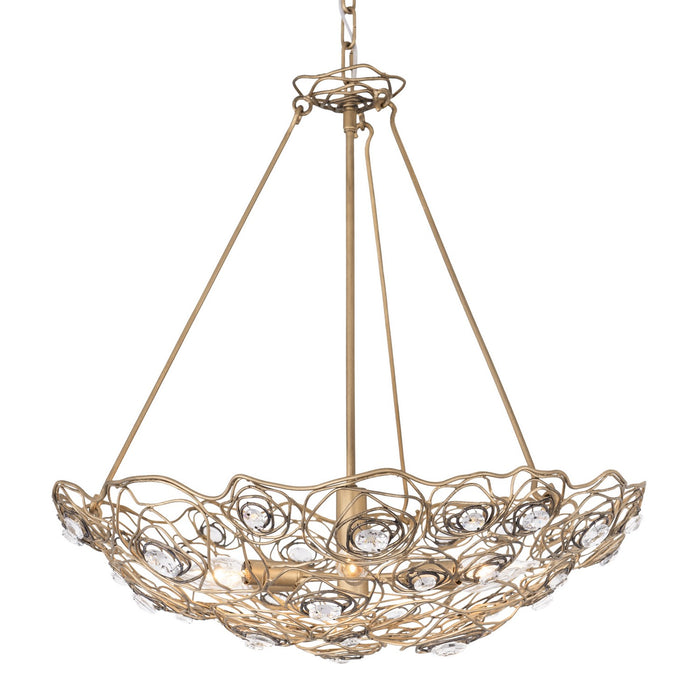 Varaluz 500P06HGOB Six Light Pendant, Havana Gold Ombre