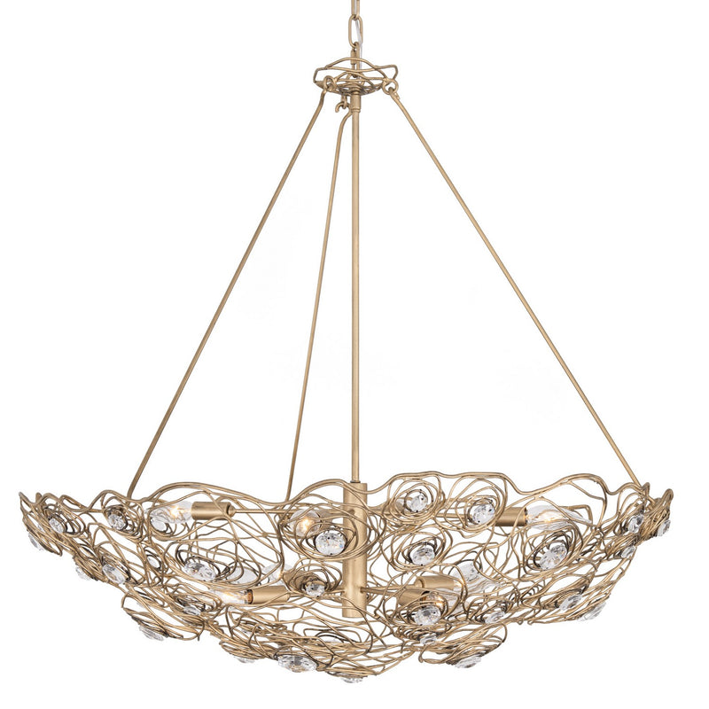 Varaluz 500P08HGOB Eight Light Pendant, Havana Gold Ombre