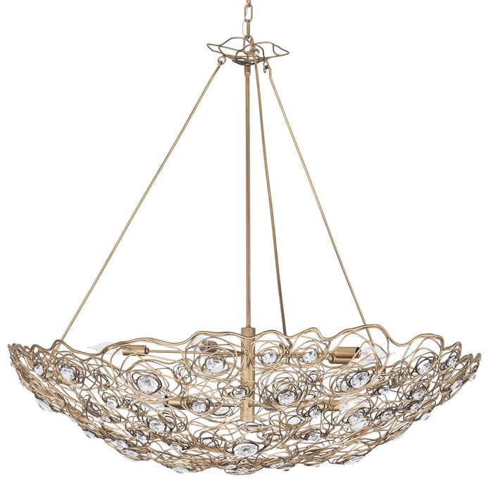 Varaluz 500P10HGOB Ten Light Pendant, Havana Gold Ombre