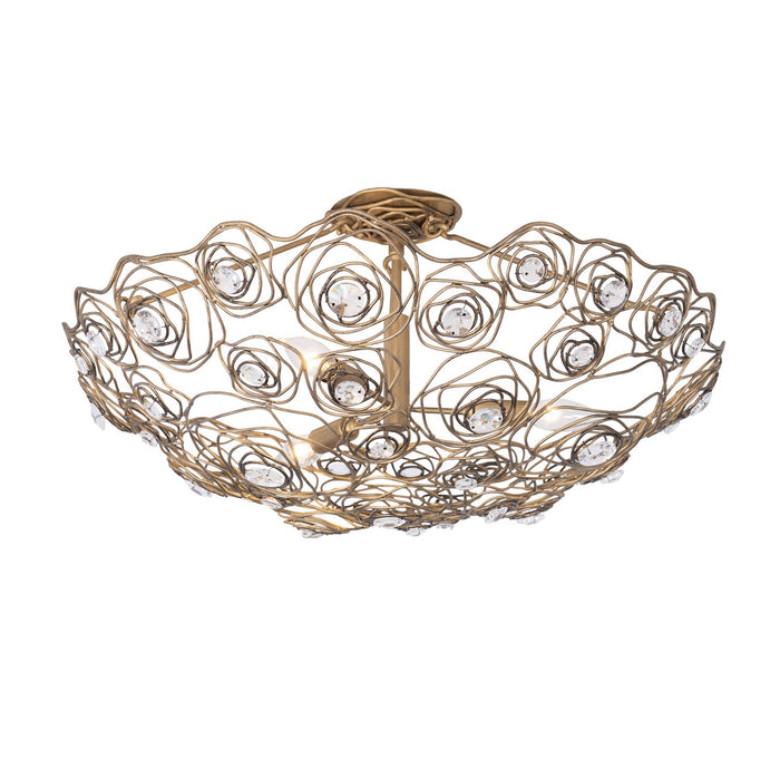 Varaluz 500S03HGOB Three Light Semi-Flush Mount, Havana Gold Ombre