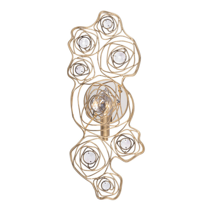 Varaluz 500W01HGOB One Light Wall Sconce, Havana Gold Ombre/Polished Stainless Accents