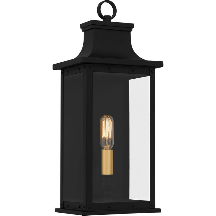 Quoizel ABY8407MBK One Light Outdoor Wall Mount, Matte Black