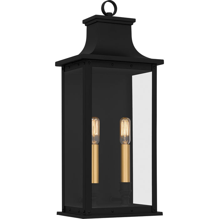 Quoizel ABY8408MBK Two Light Outdoor Wall Mount, Matte Black