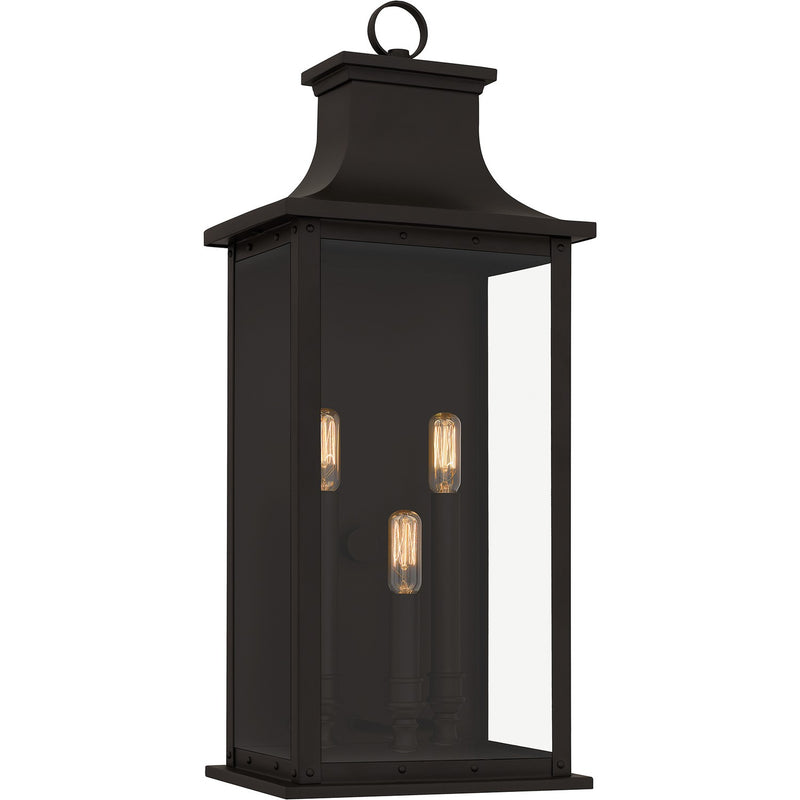 Quoizel ABY8409OZ Three Light Outdoor Wall Mount, Old Bronze