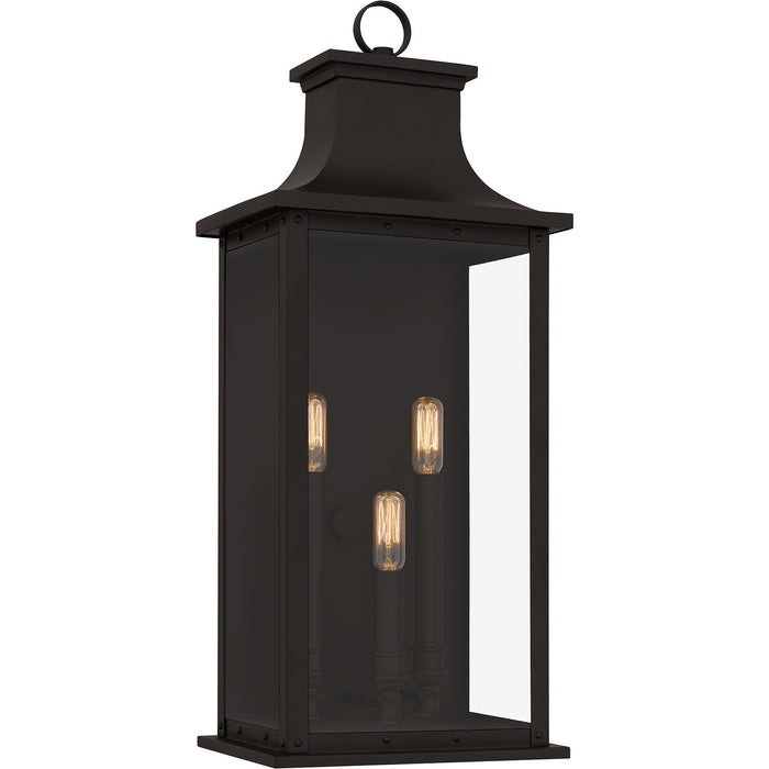 Quoizel ABY8409OZ Three Light Outdoor Wall Mount, Old Bronze