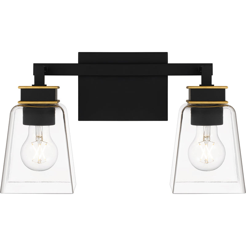 Quoizel ALY8615MBK Two Light Bath, Matte Black