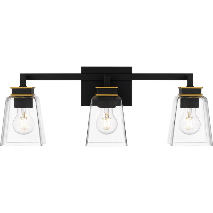 Quoizel ALY8623MBK Three Light Bath, Matte Black