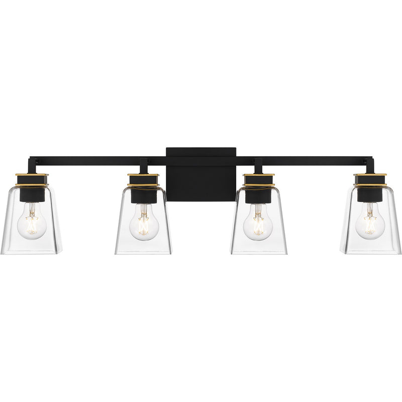 Quoizel ALY8632MBK Four Light Bath, Matte Black