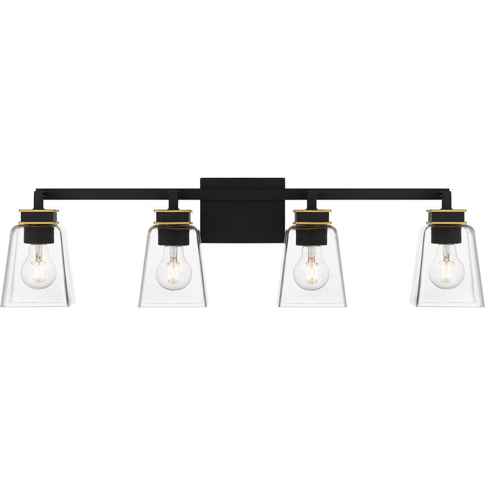 Quoizel ALY8632MBK Four Light Bath, Matte Black