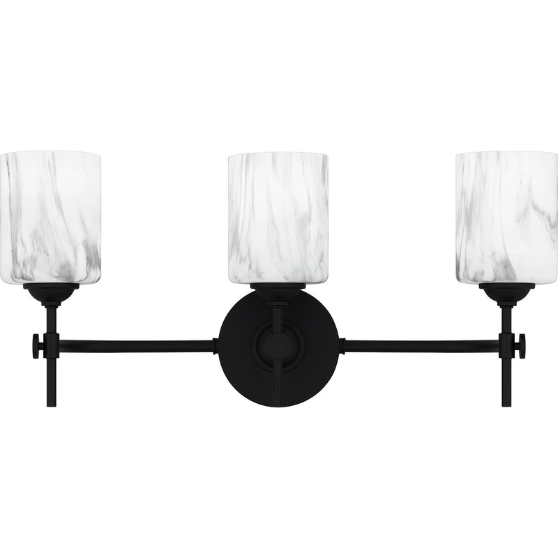Quoizel ARI8622MBK Three Light Bath, Matte Black