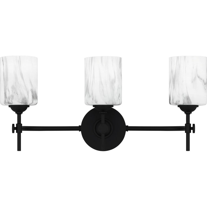 Quoizel ARI8622MBK Three Light Bath, Matte Black