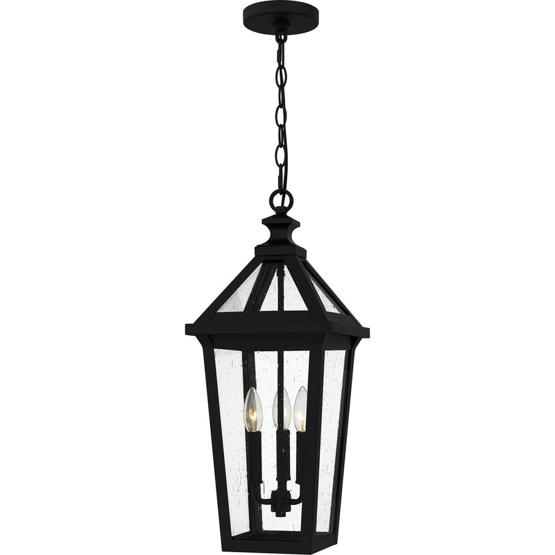 Quoizel BLV1909MBK Three Light Outdoor Hanging Lantern, Matte Black