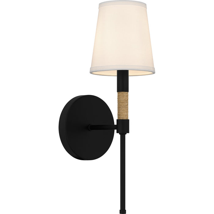Quoizel BYL8705MBK One Light Wall Sconce, Matte Black