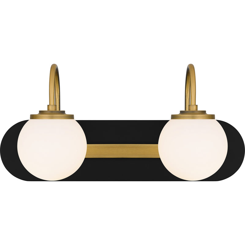 Quoizel DES8618MBK Two Light Bath, Matte Black