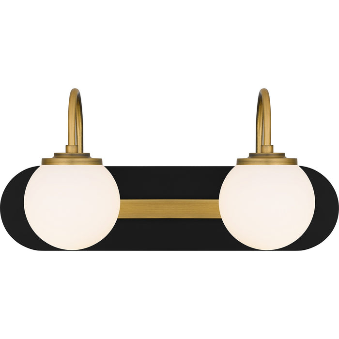 Quoizel DES8618MBK Two Light Bath, Matte Black