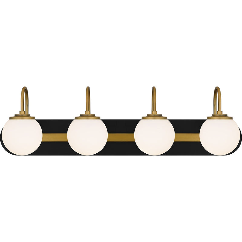 Quoizel DES8631MBK Four Light Bath, Matte Black