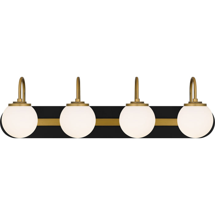 Quoizel DES8631MBK Four Light Bath, Matte Black