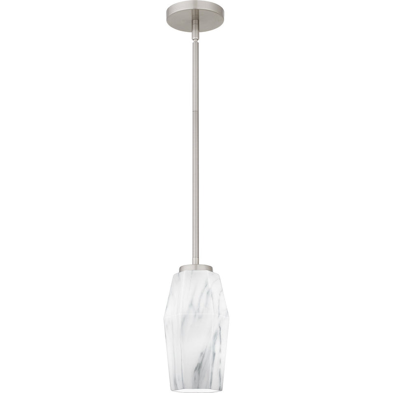 Quoizel FOG1505BN One Light Mini Pendant, Brushed Nickel