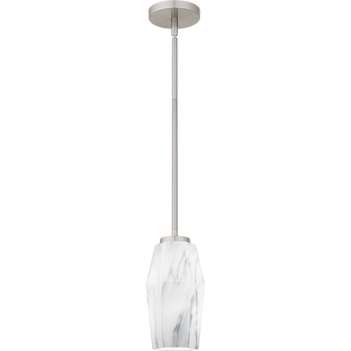 Quoizel FOG1505BN One Light Mini Pendant, Brushed Nickel