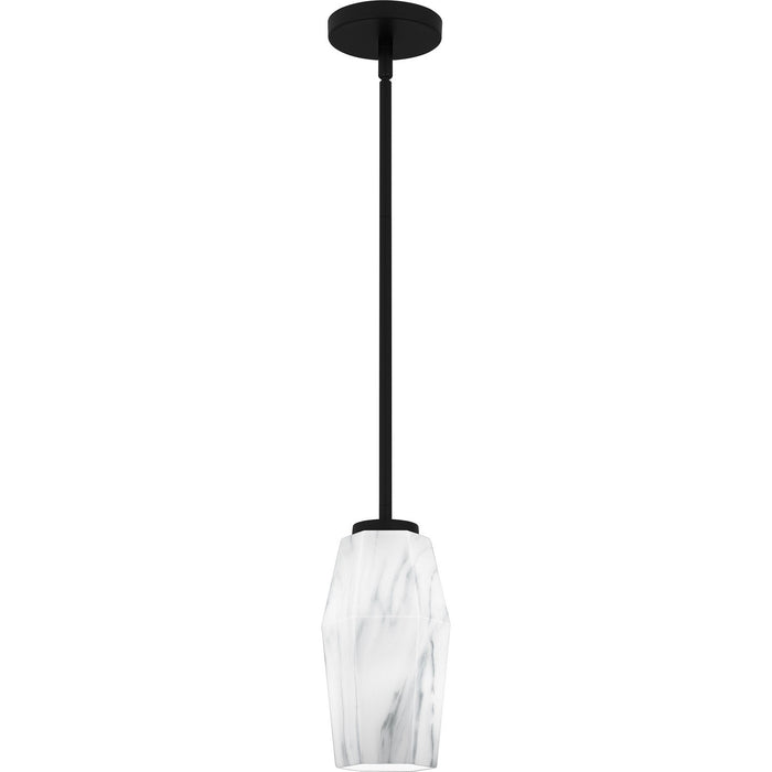 Quoizel FOG1505MBK One Light Mini Pendant, Matte Black