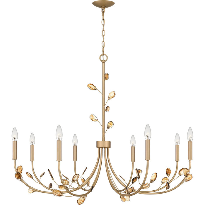 Quoizel HEI5040BGD Eight Light Chandelier, Bronze Gold