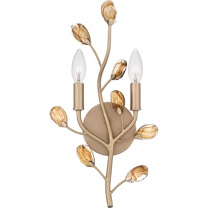 Quoizel HEI8709BGD Two Light Wall Sconce, Bronze Gold