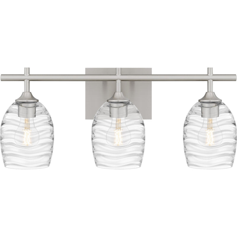 Quoizel LCY8622BN Three Light Bath, Brushed Nickel