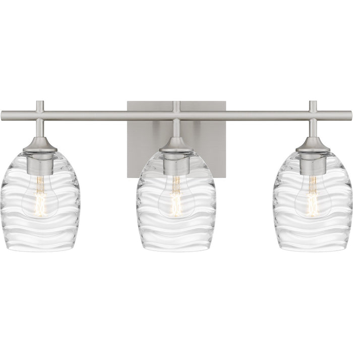 Quoizel LCY8622BN Three Light Bath, Brushed Nickel