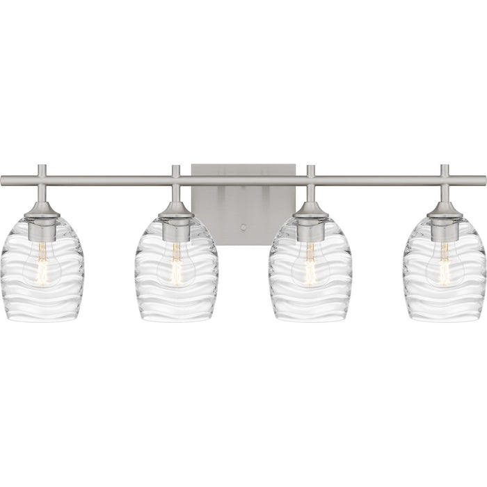 Quoizel LCY8629BN Four Light Bath, Brushed Nickel