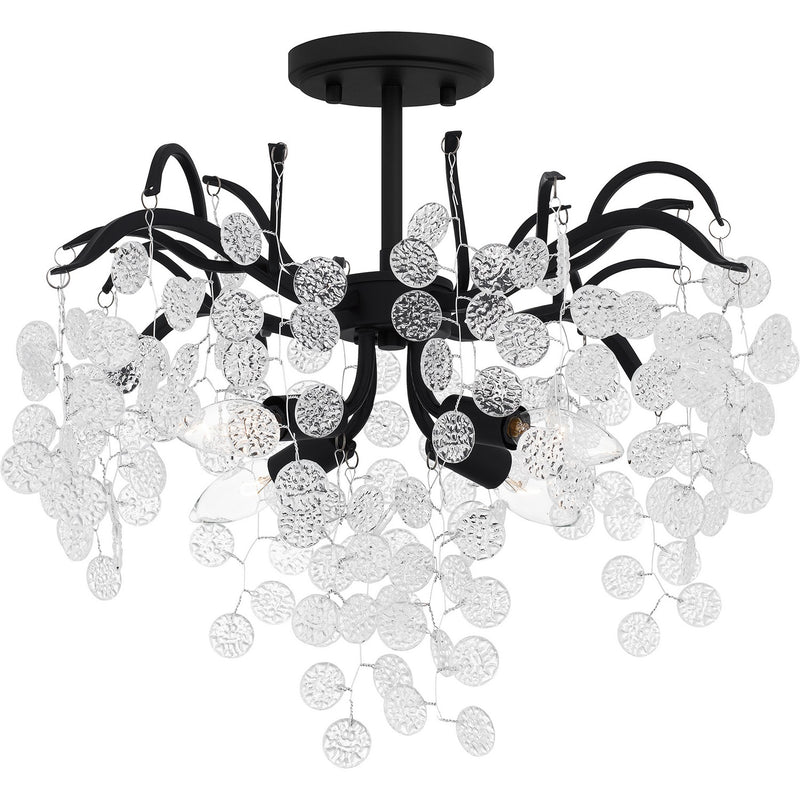 Quoizel MAP1720EK Four Light Semi Flush Mount, Earth Black