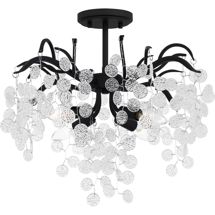 Quoizel MAP1720EK Four Light Semi Flush Mount, Earth Black