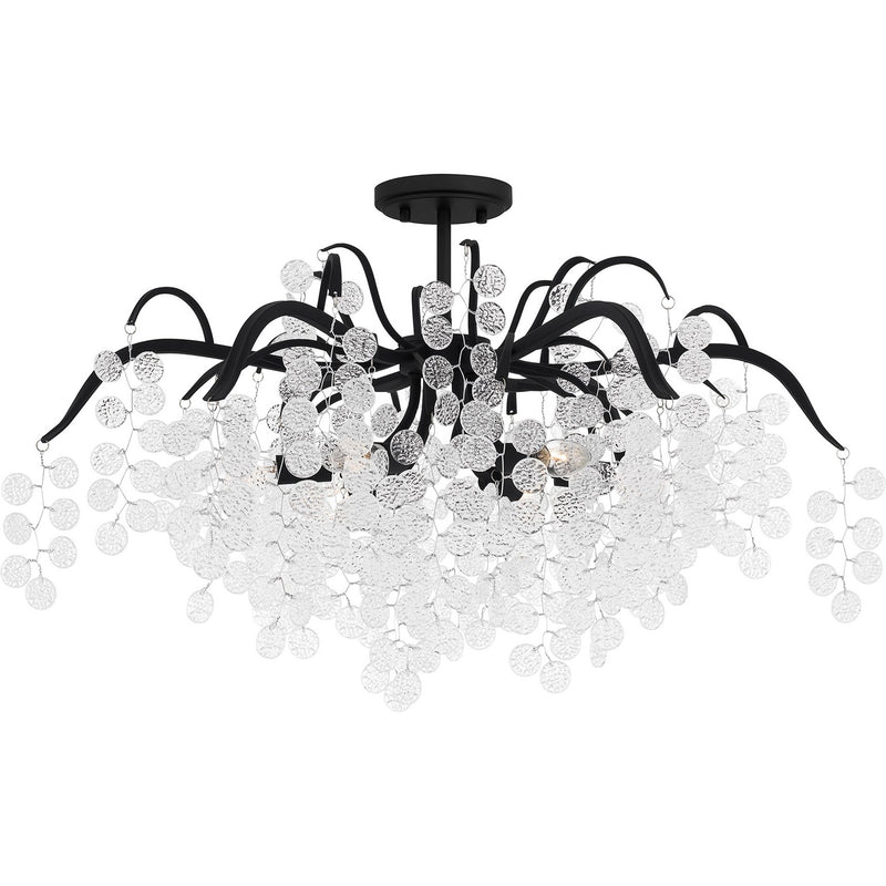 Quoizel MAP1728EK Six Light Semi-Flush Mount, Earth Black