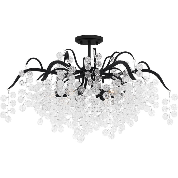 Quoizel MAP1728EK Six Light Semi-Flush Mount, Earth Black