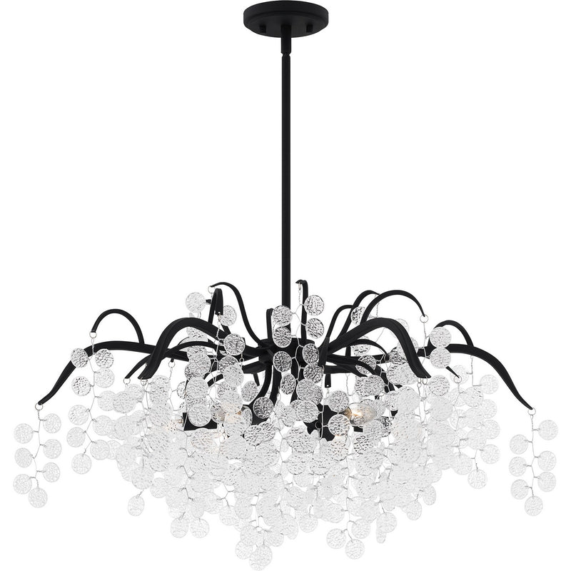 Quoizel MAP5028EK Six Light Chandelier, Earth Black