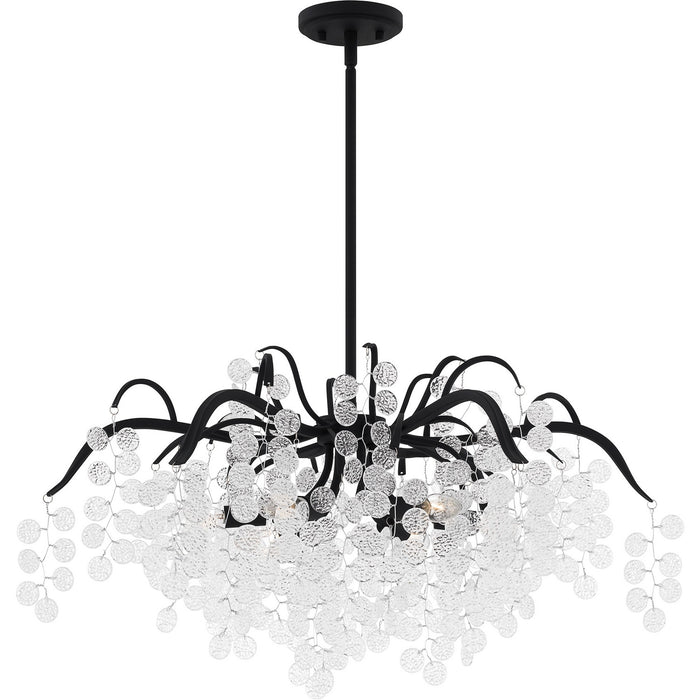 Quoizel MAP5028EK Six Light Chandelier, Earth Black