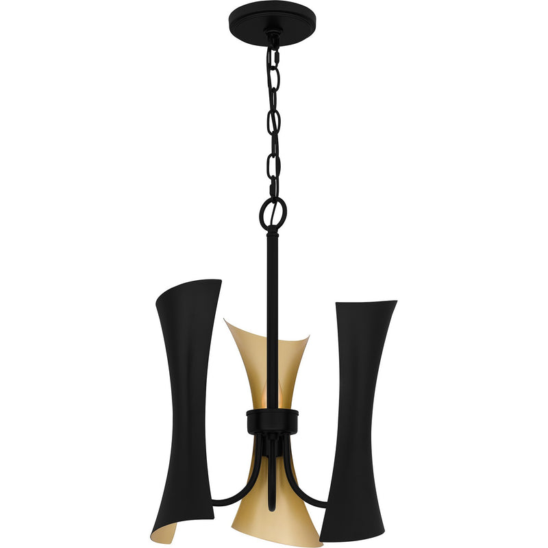 Quoizel MYL2814MBK Three Light Pendant, Matte Black