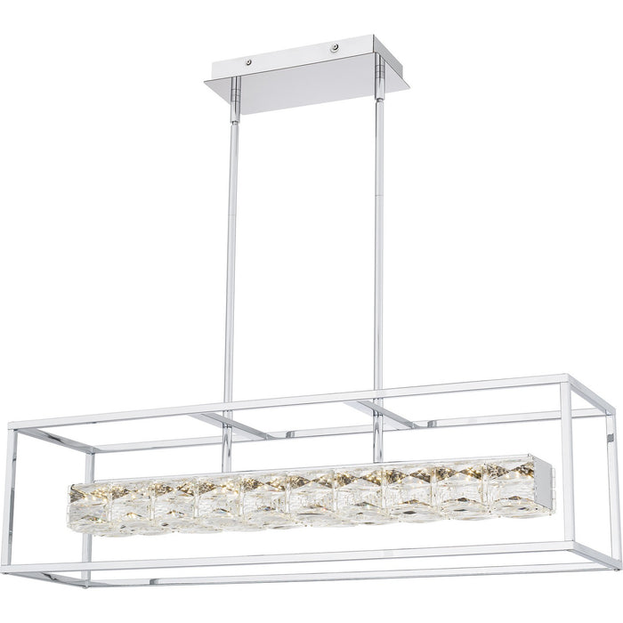 Quoizel PCDZ136C LED Linear Chandelier, Polished Chrome