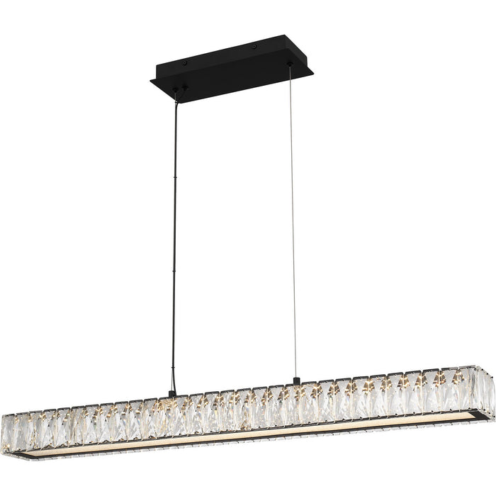 Quoizel PCRES137MBK LED Linear Chandelier, Matte Black