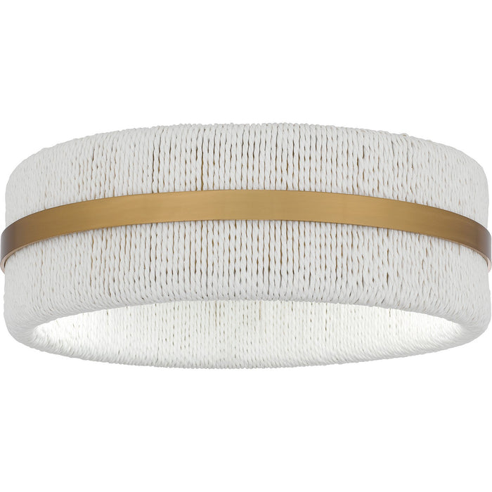 Quoizel QFL6220BRG Two Light Flush Mount, Brushed Gold